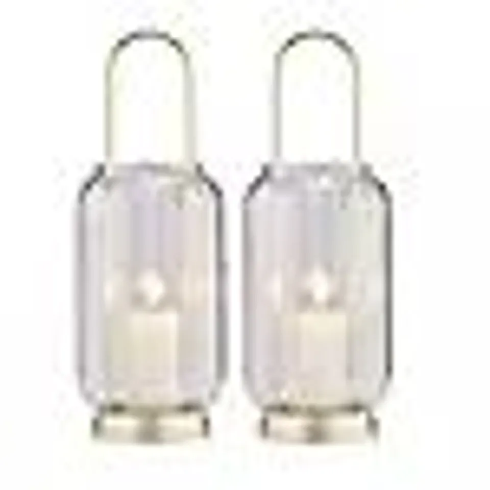 SARA BY SARA DAVIES SET OF 2 31CM GLASS HURRICANES