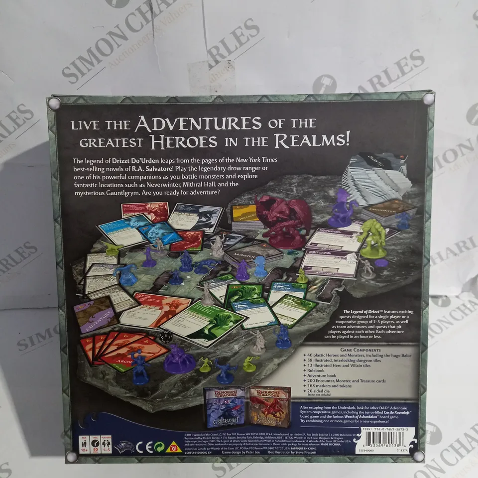 BOXED D&D LEGEND OF DRIZZT BOARD GAME