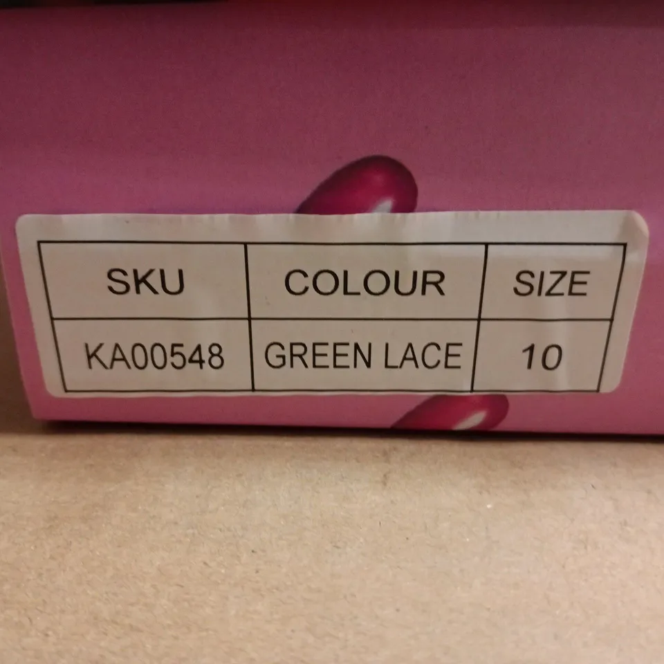 KOI GREEN LACE PLATFORM BOOTS – WOMEN'S UK 10