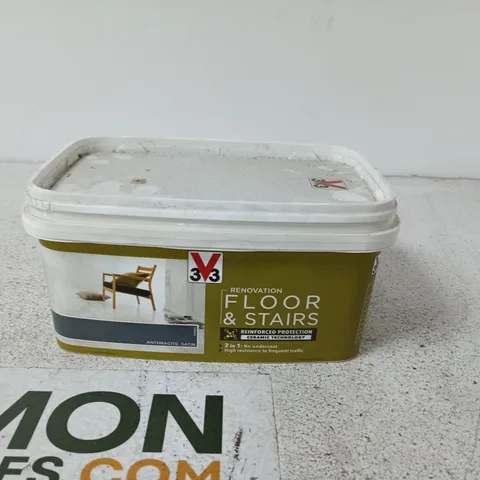 V33 RENOVATION FLOOR & STAIRS COATING – 2L (APPROX. 20M²) – ANTHRACITE SATIN 