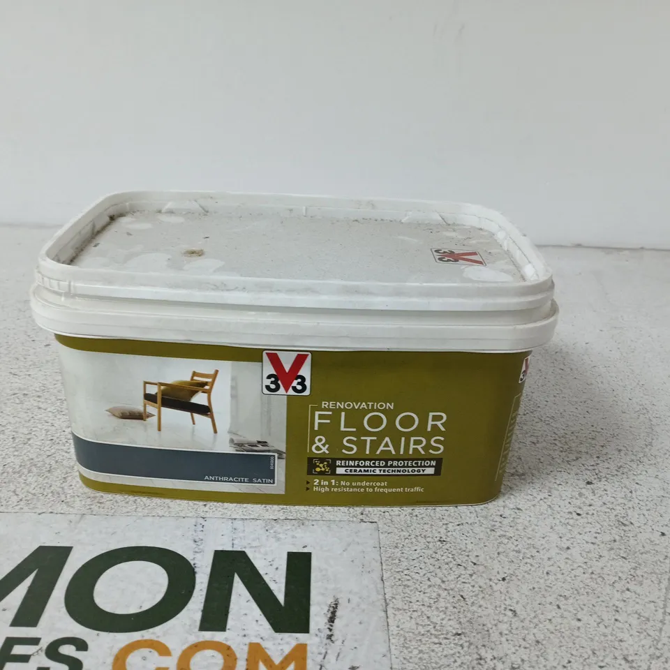 V33 RENOVATION FLOOR & STAIRS COATING – 2L (APPROX. 20M²) – ANTHRACITE SATIN