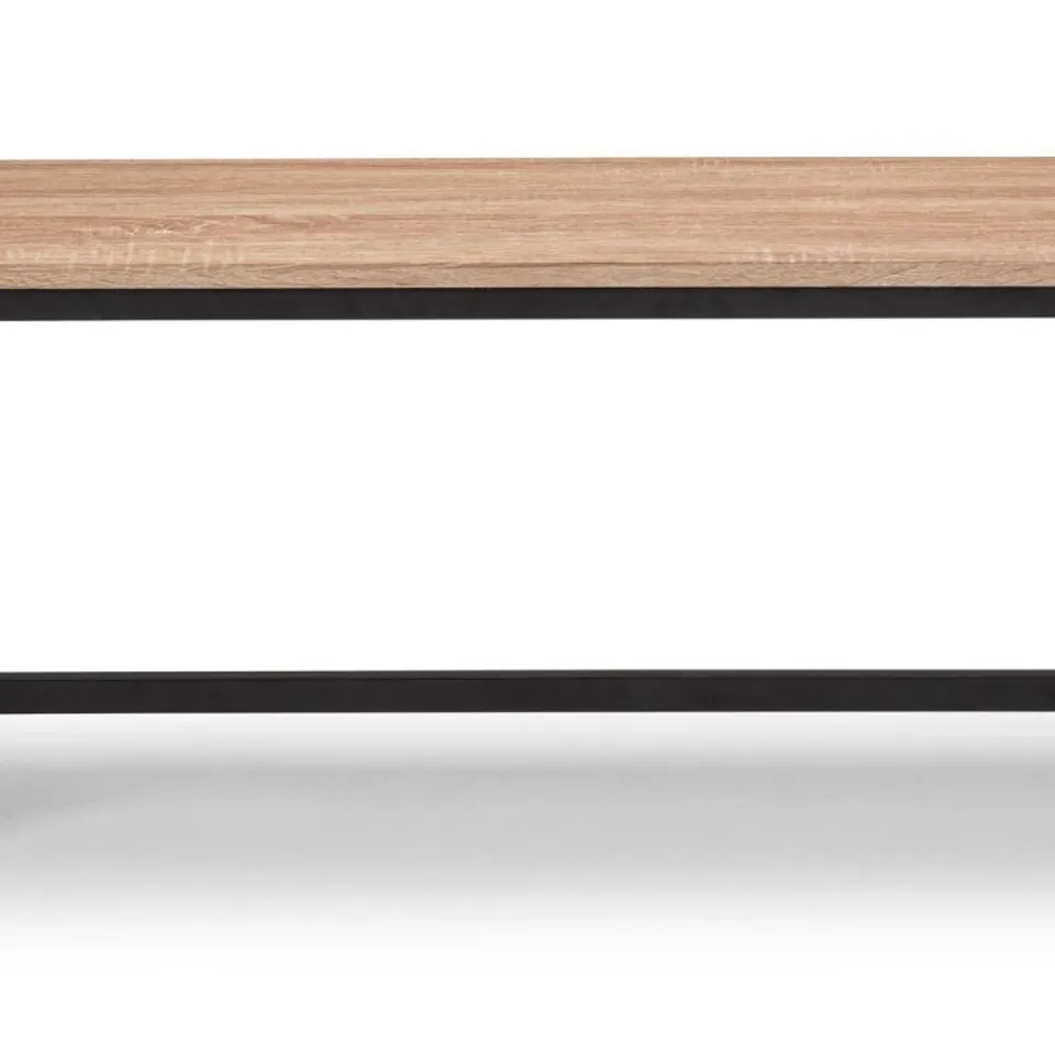 BOXED TRIBECA BENCH - BLACK/SONOMA OAK