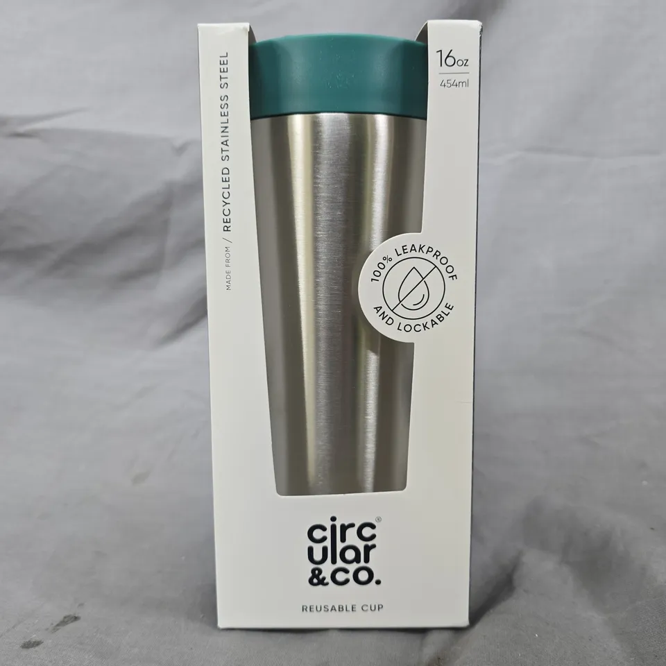 BOXED CIRCULAR & CO REUSABLE CUP RECYCLED STAINLESS STEEL CUP (454ML)