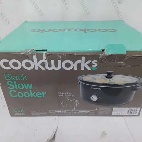 BOXED COOKWORKS SLOW COOKER IN BLACK