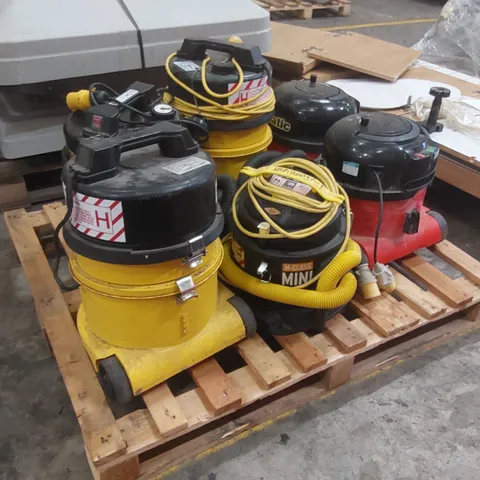 PALLET CONTAINING 6 ASSORTED HOOVERS FROM BRANDS SUCH AS NUMATIC ECT