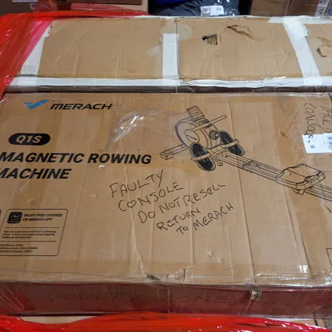PALLET OF APPROXIMATELY 10 ASSORTED HOUSEHOLD ITEMS TO INCLUDE MERCHANDISE MAGNETIC ROWING MACHINE AND MR-T21 TREADMILL