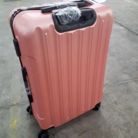 BOXED FCH 3PC HARD SHELL TRAVEL SUITCASES - PINK/BLACK