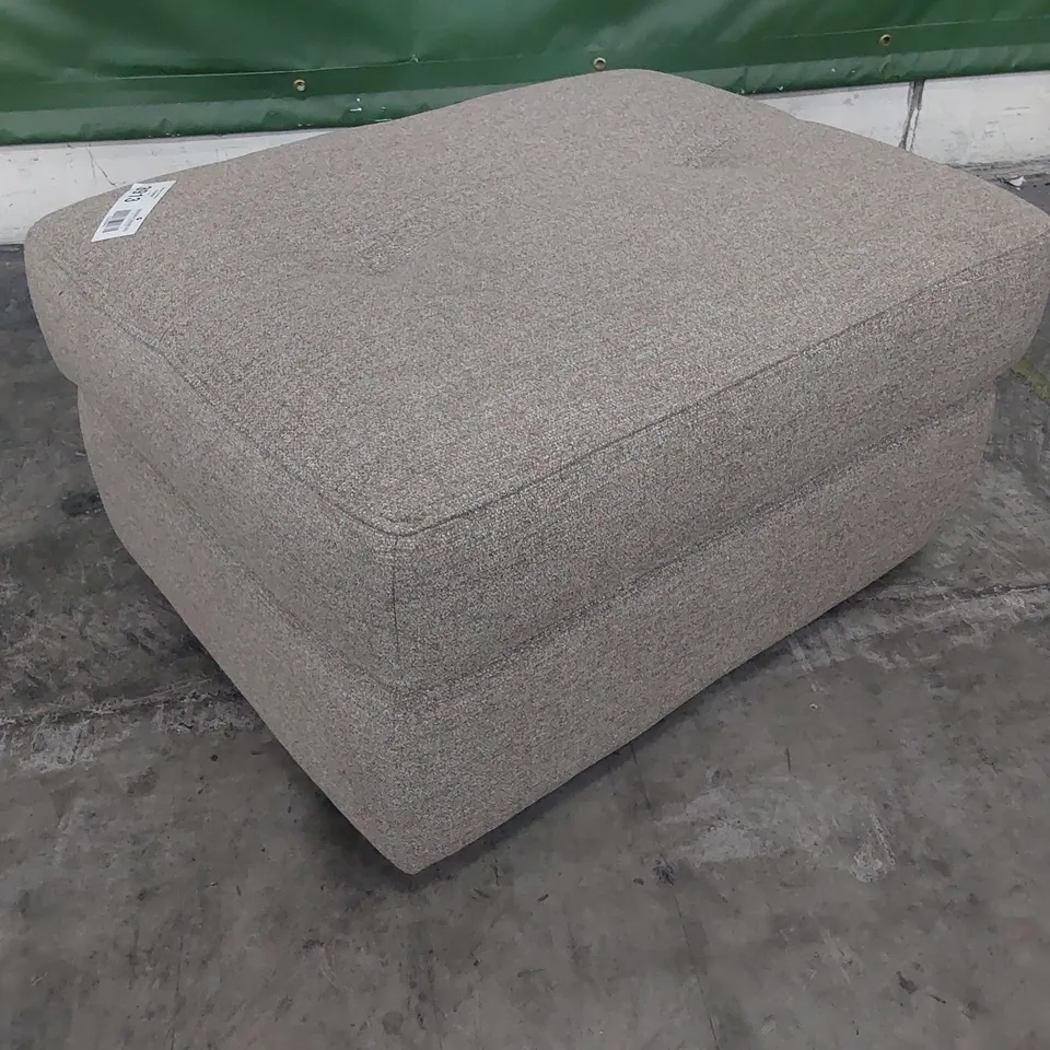 QUALITY BRITISH DESIGNER G PLAN STRATFORD STORAGE FOOTSTOOL NIMBUS EARTH FABRIC 