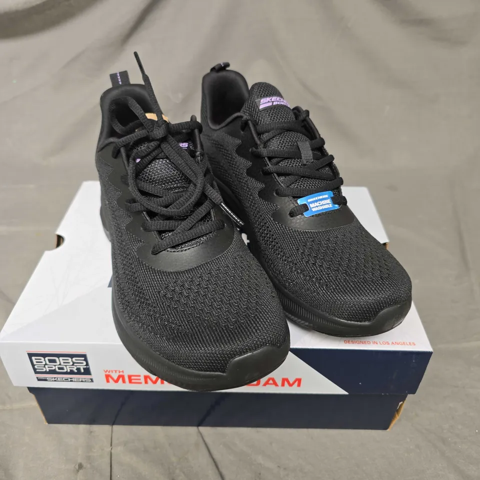 BOXED PAIR OF BOBS SPORT COMFORT TRAINERS IN BLACK - 6