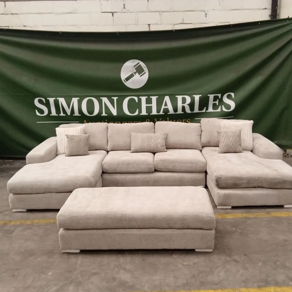 BROADGATE LARGE U-SHAPE MODULAR SOFA WITH FOOTSTOOL RRP £3299