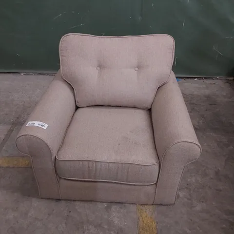 DESIGNER EASY CHAIR BEIGE FABRIC