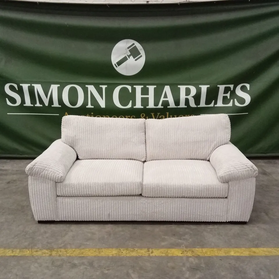 AMALFI STANDARD 3 SEATER BACK FABRIC SOFA - SILVER RRP £579