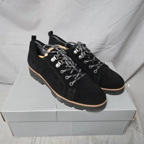 BOXED VIONIC CHARM BALLARI LACE UP LOAFER BLACK SIZE 8