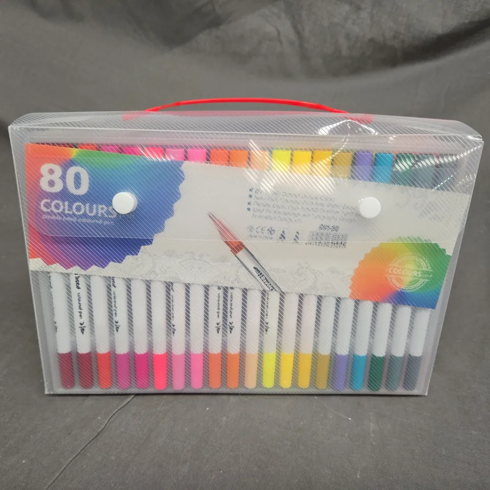 80 DOUBLE HEADED COLOURED PENS 