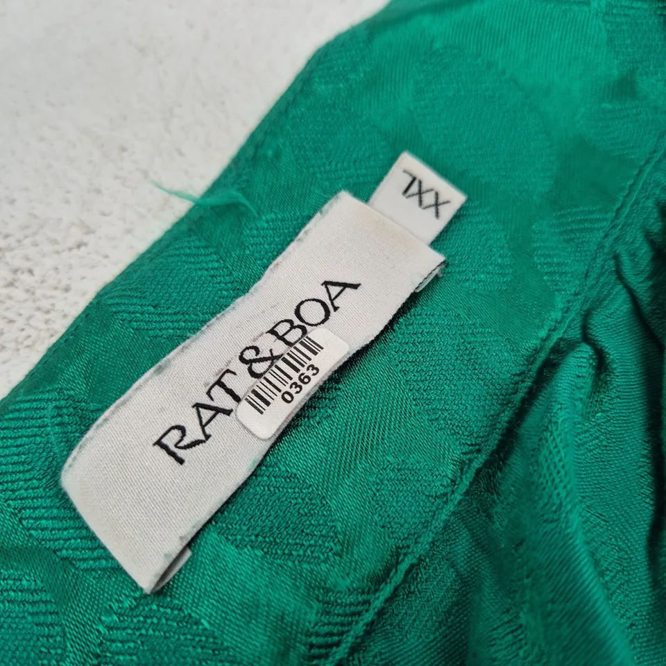 Rat & Boa Teal Green Jacquard Dress – Women's Clothing (Size XXL)