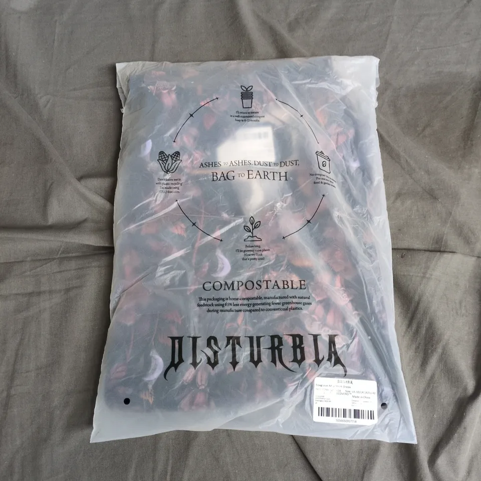 DISTURBIA FOXGLOVE MIDI SHIRT DRESS – UK 14 (US 10 / EU 42)