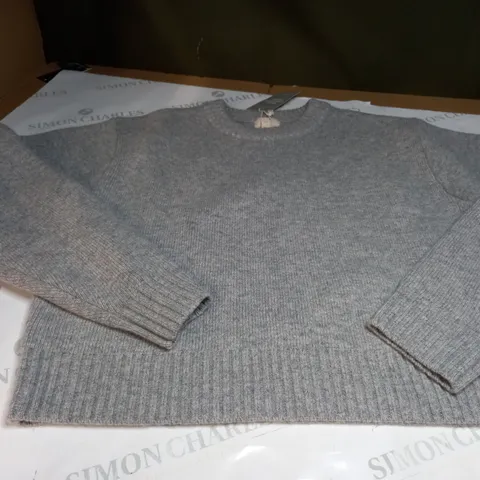 H&M WOOLLY GREY JUMPER SIZE M