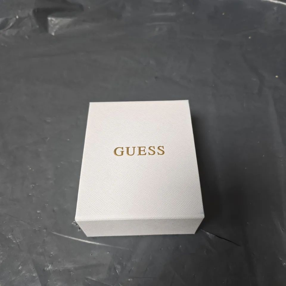 GUESS 4G LOOP PATTERNED YELLOW/GOLD HOOP EARRINGS  RRP £49