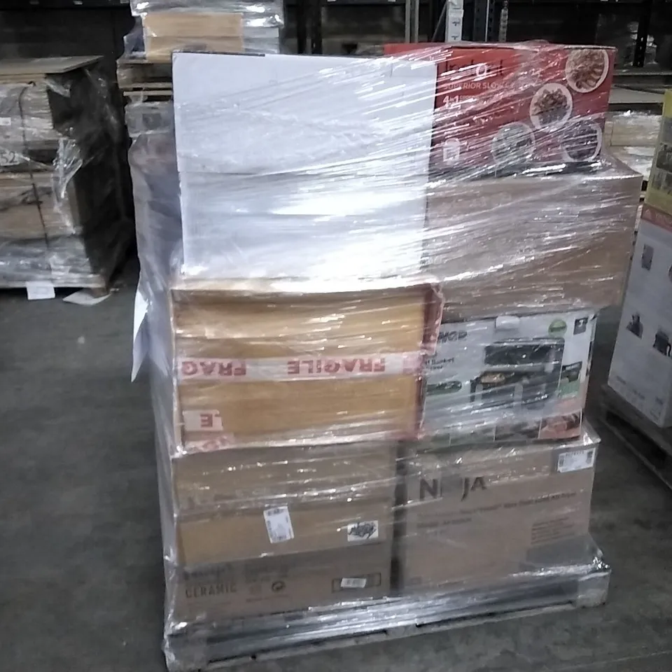 PALLET OF APPROXIMATELY 22 UNPROCESSED RAW RETURN HOUSEHOLD AND ELECTRICAL GOODS TO INCLUDE;