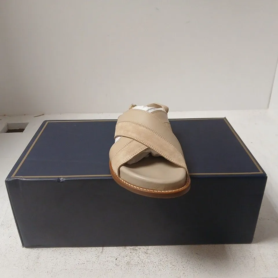 FAIRFAX AND FAVOR WOMENS DUNWICH SANDAL STONE LEATHER UK 3