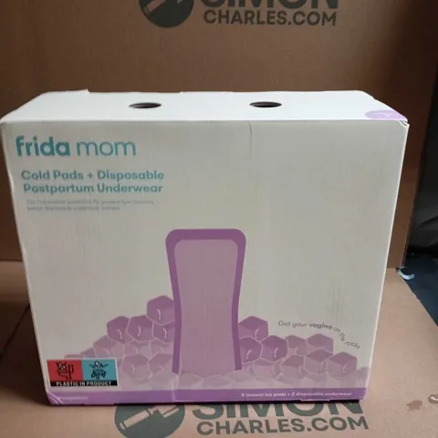 FRIDA MOM COLD PADS + DISPOSABLE POSTPARTUM UNDERWEAR – BOXED (8 ICE PADS + 2 UNDERWEAR)
