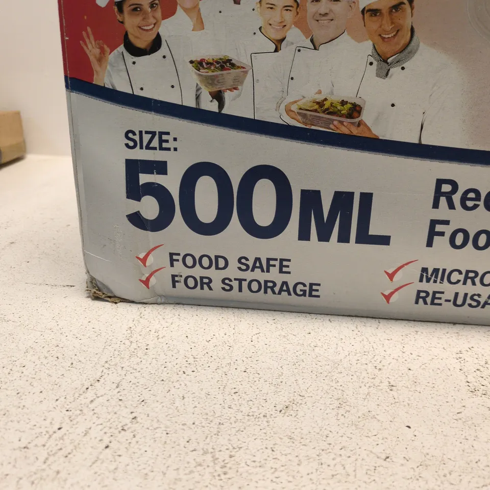 SATCO 500ML REUSABLE MICROWAVE FOOD CONTAINERS WITH LIDS – PACK OF 250