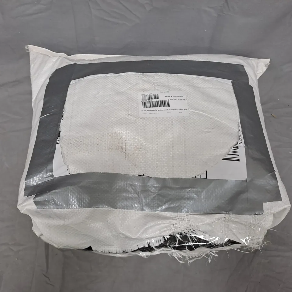 COZEE HOME FAUX FUR AND VELVETSOFT HEATED THROW WITH 9 HEAT SETTINGS