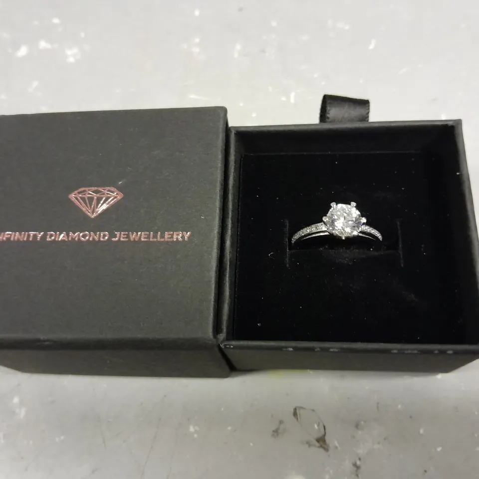INFINITY DIAMOND JEWELLERY RING - 925 STAMP