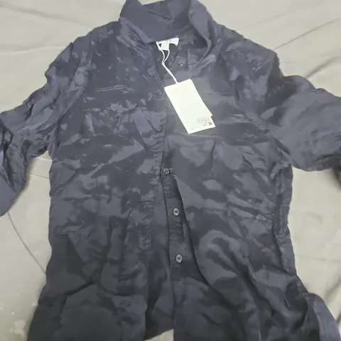 COS NAVY BUTTON-DOWN SHIRT, WOMEN'S, EU 42