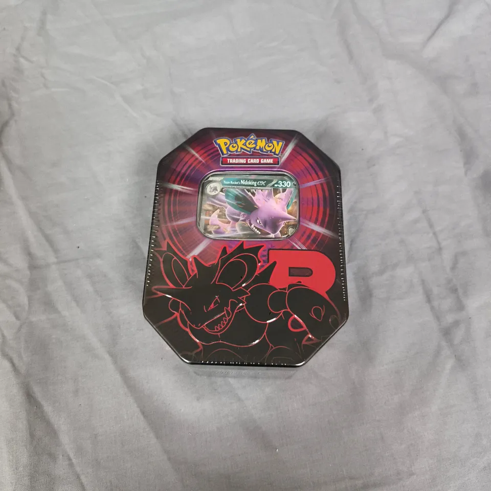 SEALED POKEMON TRADING CARD GAME - TEAM ROCKET TIN NIDOKING