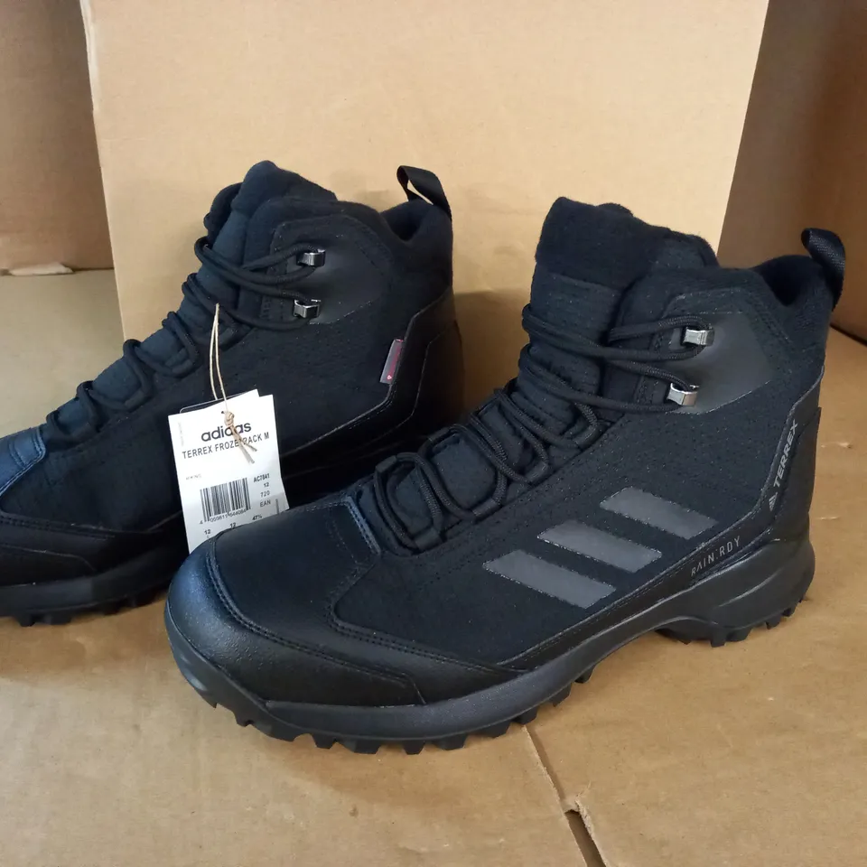 PAIR OF ADIDAS TERREX FROZETRACK BLACK BOOTS - UK 12