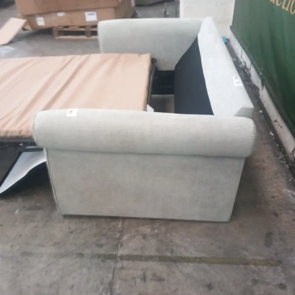 DESIGNER WILLIAM MATIKA SILVER FABRIC SOFA BED