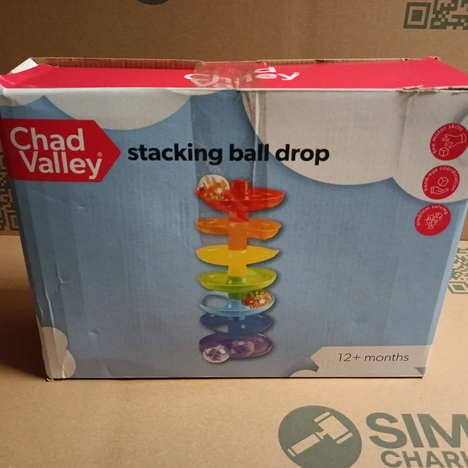 CHAD VALLEY STACKING BALL DROP TOY – 12+ MONTHS – BOXED