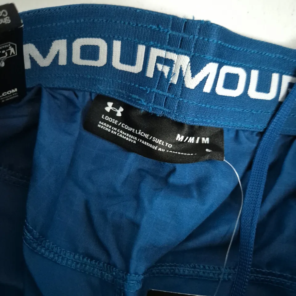 UNDER ARMOUR BLUE CAMOUFLAGE SHORTS – MEN'S MD (MEDIUM)