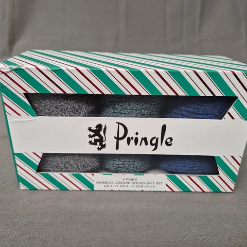 BOXED PRINGLES SOCKS - X3 - UK SIZE 7-11