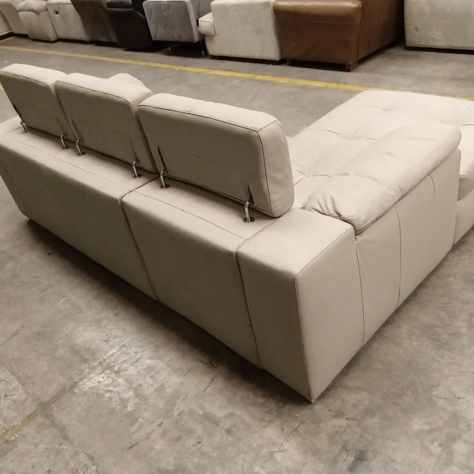 BRADY 100% PREMIUM LEATHER 3 SEATER LEFT-HAND CHAISE SOFA RRP £1399