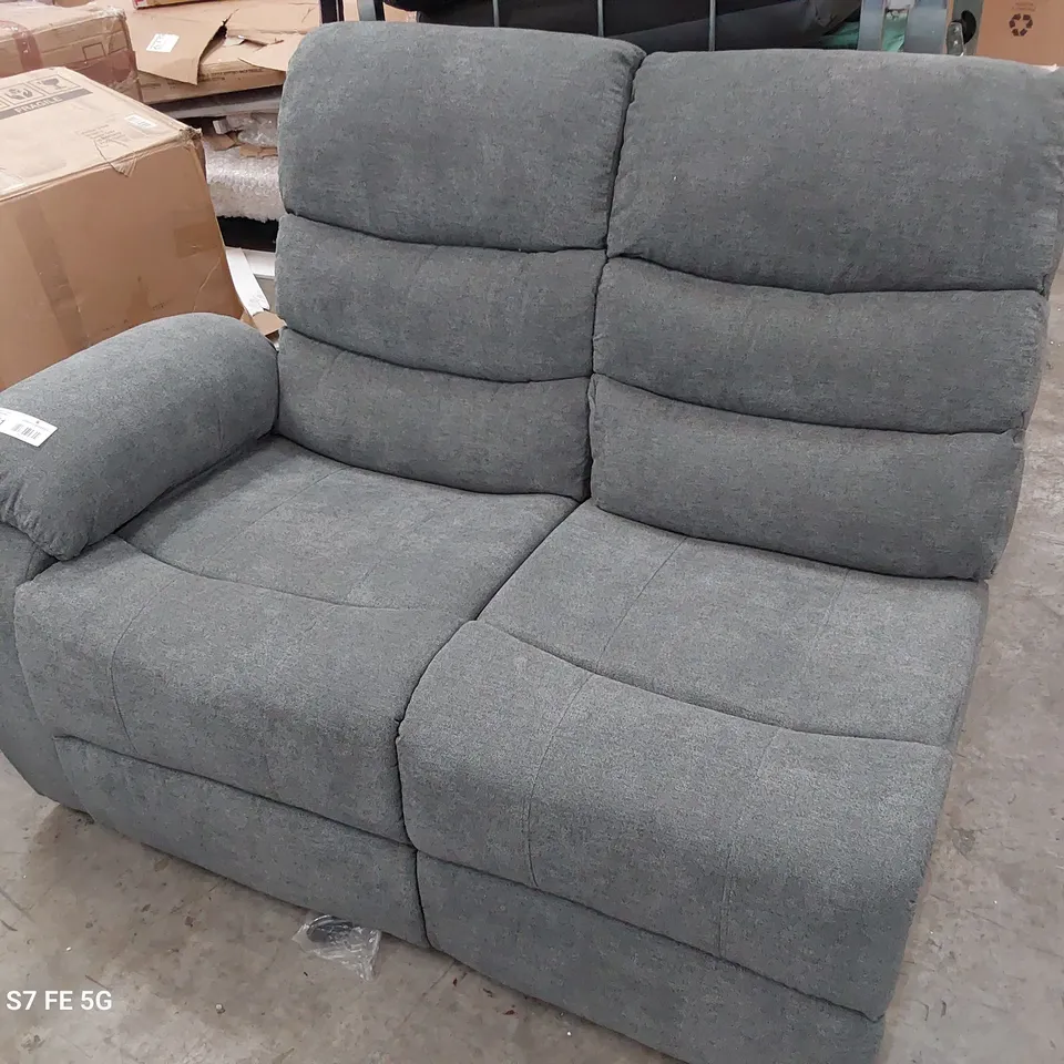 MANUAL RECLINING TWO SEATER SECTION GREY FABRIC 