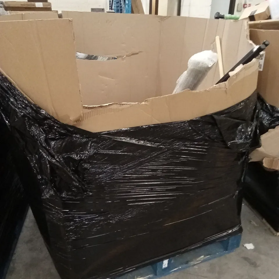 PALLET OF ASSORTED PRODUCTS AND ITEMS TO INCLUDE;FISHING ROD,PLANT POT,CLOTHING,BIKE HELMET,SHOES,PHOTO FRAME,ETC