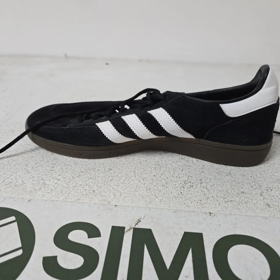 ADIDAS SPEZIAL SNEAKERS – BLACK SUEDE WITH WHITE STRIPES - SIZE UK 9.5