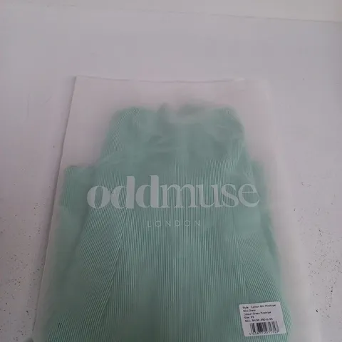 ODDMUSE LONDON COTTON MIX PINSTRIPE MINI DRESS – GREEN PINSTRIPE, XS