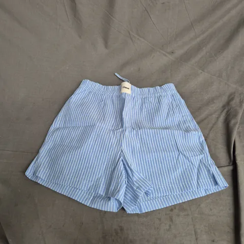 33MM TEO COTTON STRIPED SHORTS – BLUE STRIPE, SIZE S