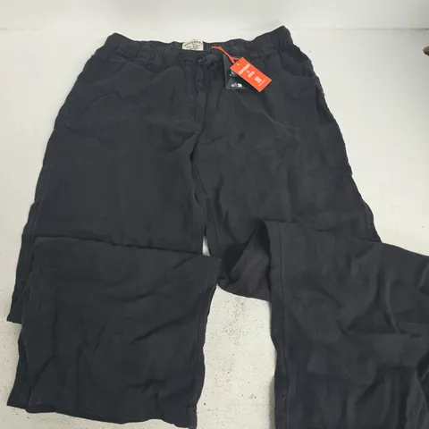 SUPERDRY BLACK LOOSE FIT TROUSERS IN BLACK - UK S