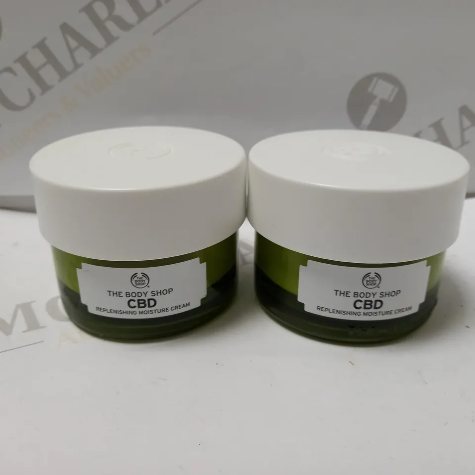 LOT OF 2 X 50 ML THE BODY SHOP CBD REPLENISHING MOISTURE CREAM