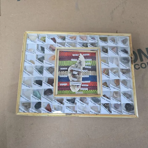 APPROXIMATELY 27 ASSORTED GEMSTONE/ROCK COLLECTIONS IN VARIOUS STYLES