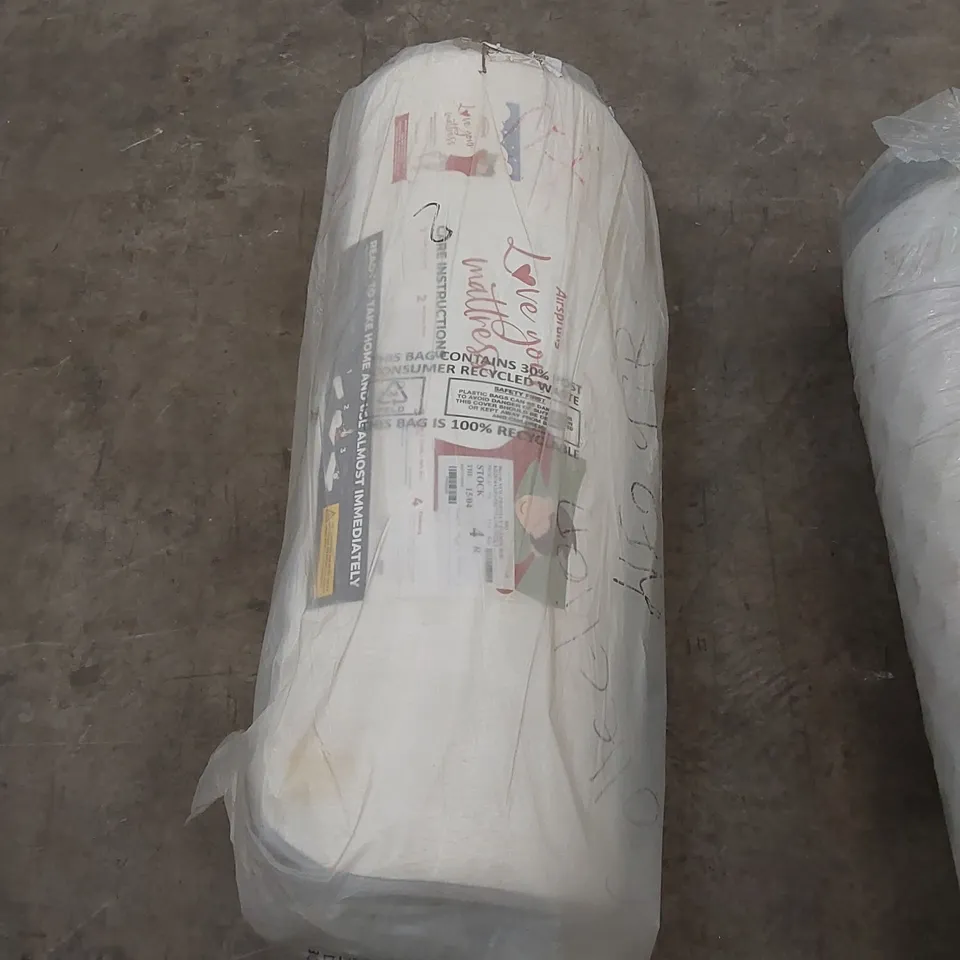 QUALITY BAGGED AND ROLLED 90cm SINGLE AIRSPRUNG MATTRESS 