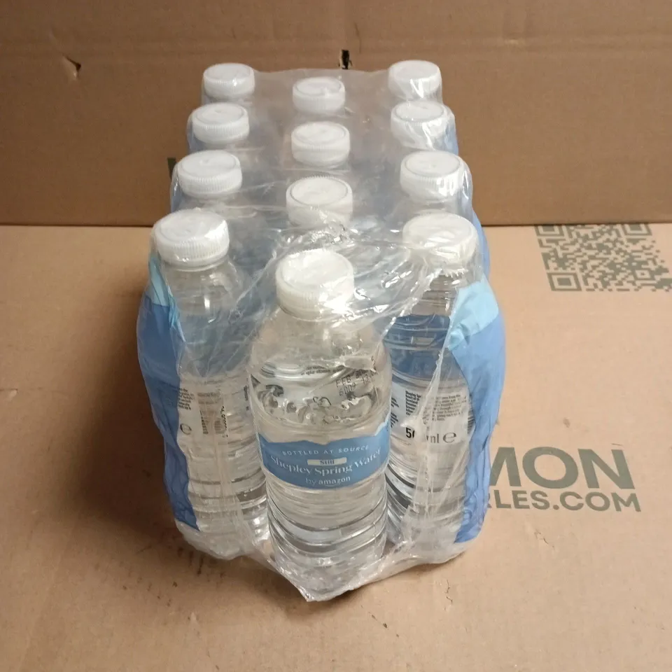 PACK OF 12 X 500ML SHEPLEY SPRING WATER BOTTLES 