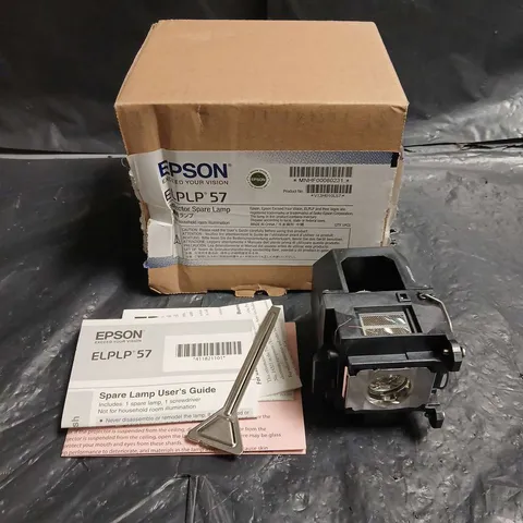 EPSON ELPLP57 PROJECTOR SPARE LAMP WITH GUIDE AND TOOL