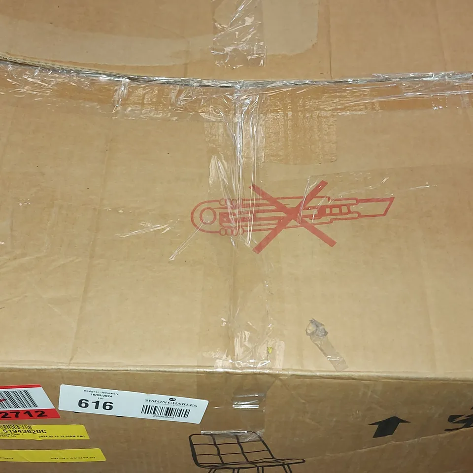 BOXED COLDIRON UPHOLSTERED DINING CHAIRS IN GREY - SET OF 2 (1 BOX)