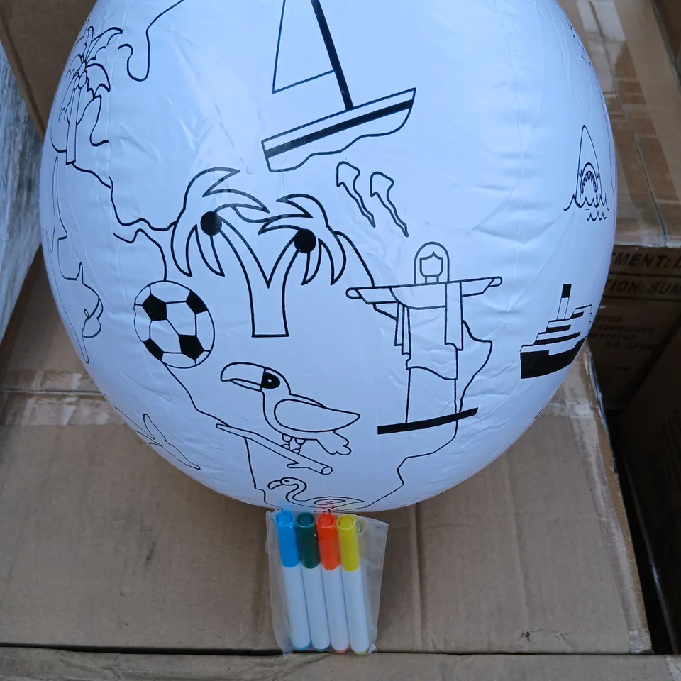PALLET CONSISTING OF A LARGE QUANTITY OF COLOUR YOUR OWN GLOBE – KIDS CRAFT GLOBE WITH 4 MARKERS