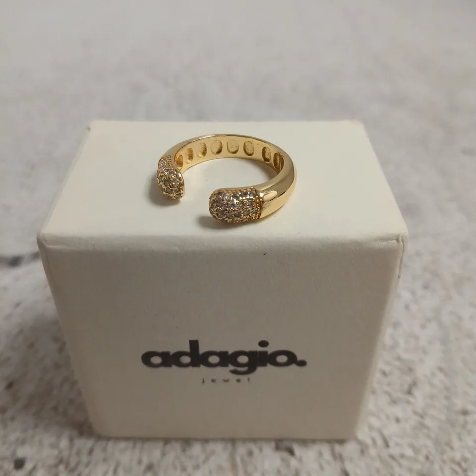 ADAGIO JEWELLERY – SET OF 2 GOLD‑TONE RINGS BOXED
